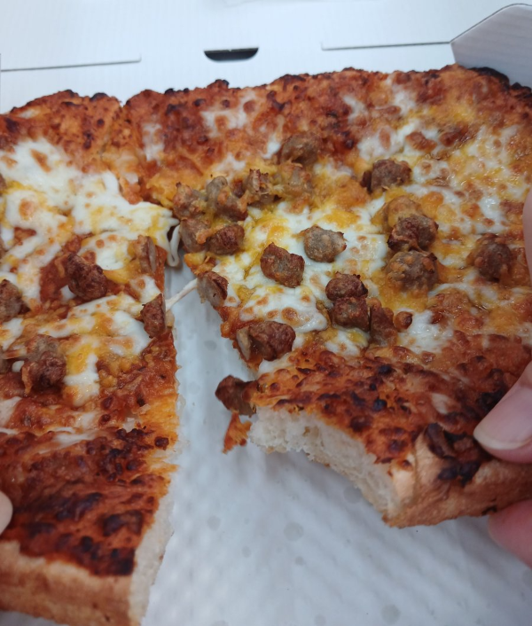 GS25 고피자 커팅중