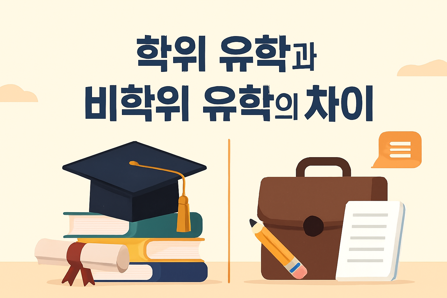 학위 유학과 비학위 유학의 차이