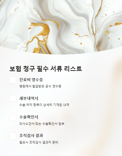 보험 청구 필수 서류 리스트