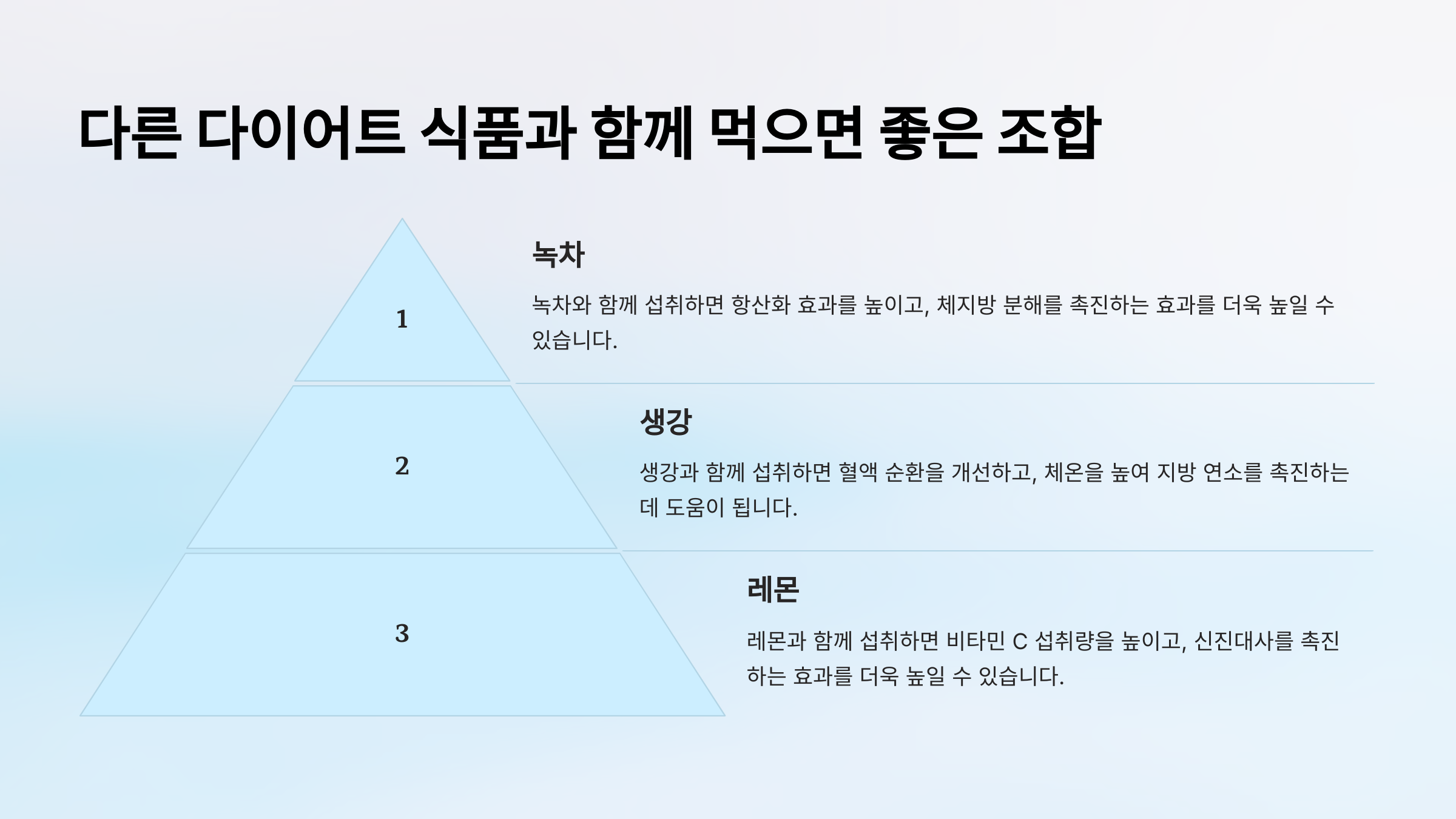 다른 다이어트 식품과 함께 먹으면 좋은 조합