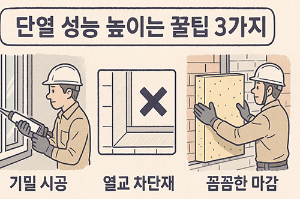단열 성능을 높이는 꿀팁 3가지 정리한 웹툰