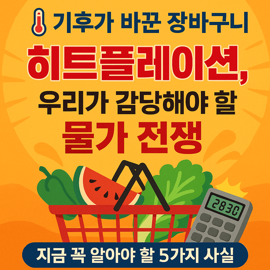 히트플레이션이 바꾼 식탁물가 현실! 기후위기 세대가 꼭 알아야 할 5가지 사실