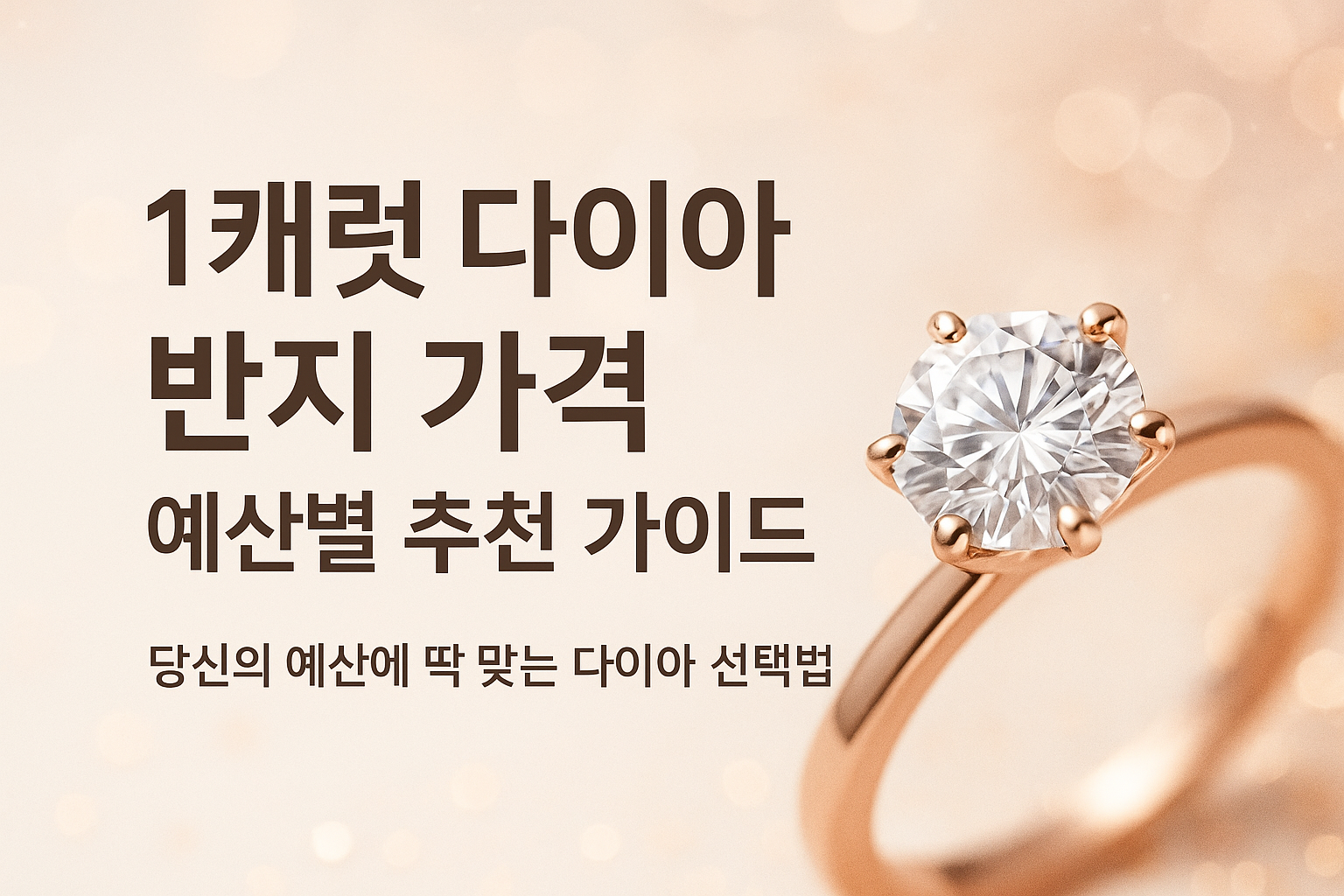 1캐럿 다이아 반지 가격 완벽 비교 (2025년 최신판) 예산별 추천 top 가이드