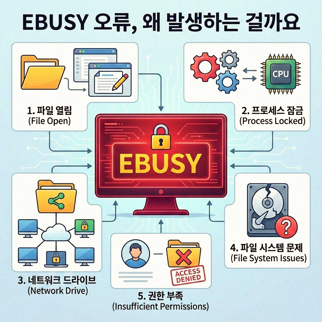 Node.js fs.rename 에서 멈칫 EBUSY 오류 해결했어요