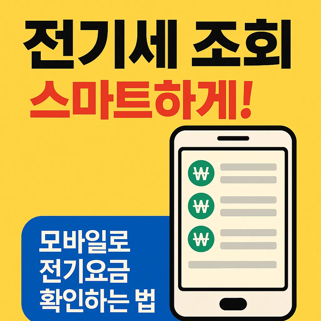 전기세 조회, 스마트하게! 모바일로 전기요금 확인하는 법 5단계