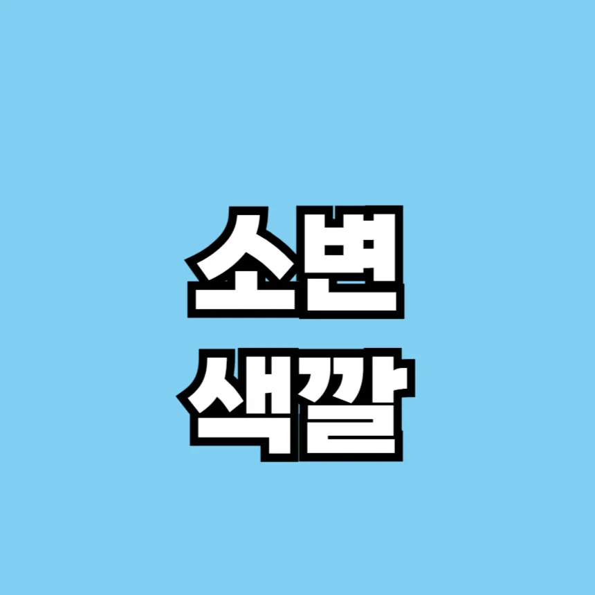 소변 색깔로 보는 건강