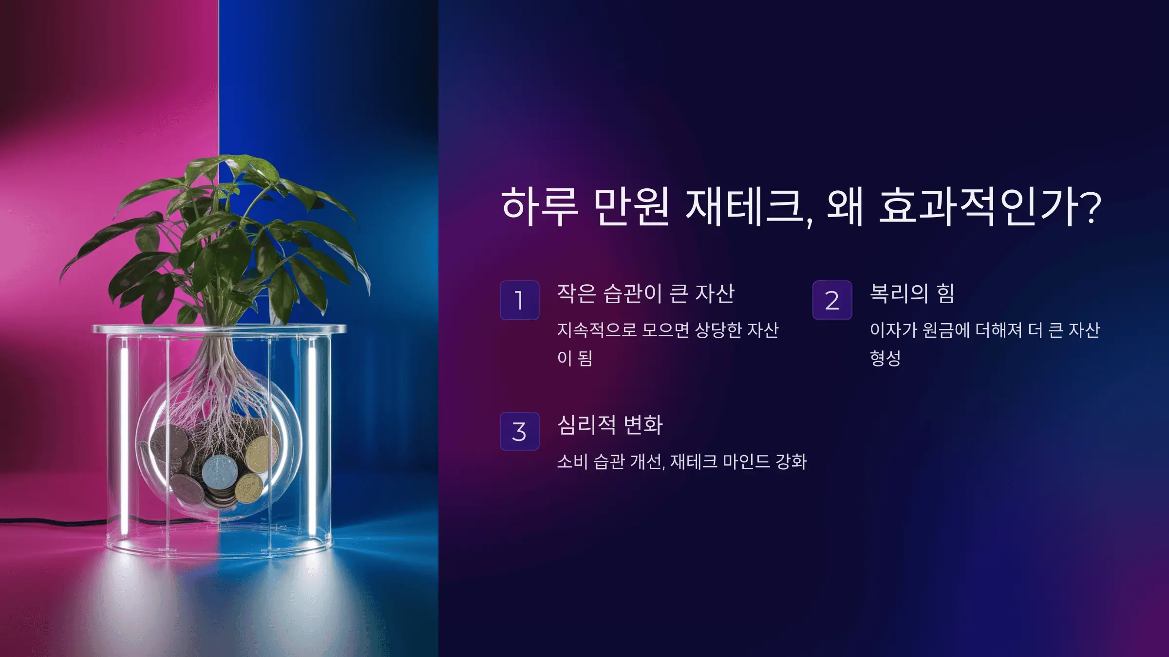 하루 만원 재테크, 왜 효과적인가?