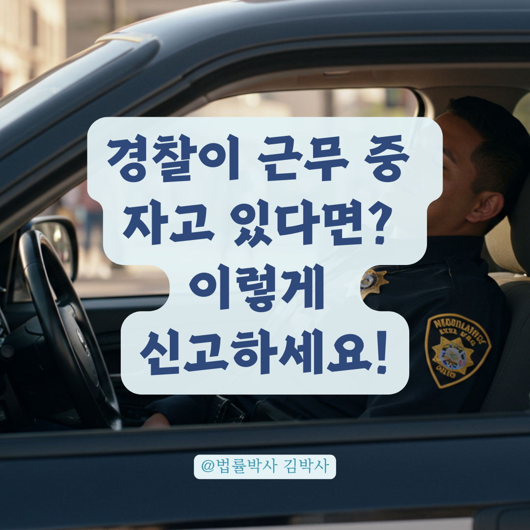 근무 시간에 잠든 경찰, 국민신문고로 이렇게 신고하면 조치됩니다