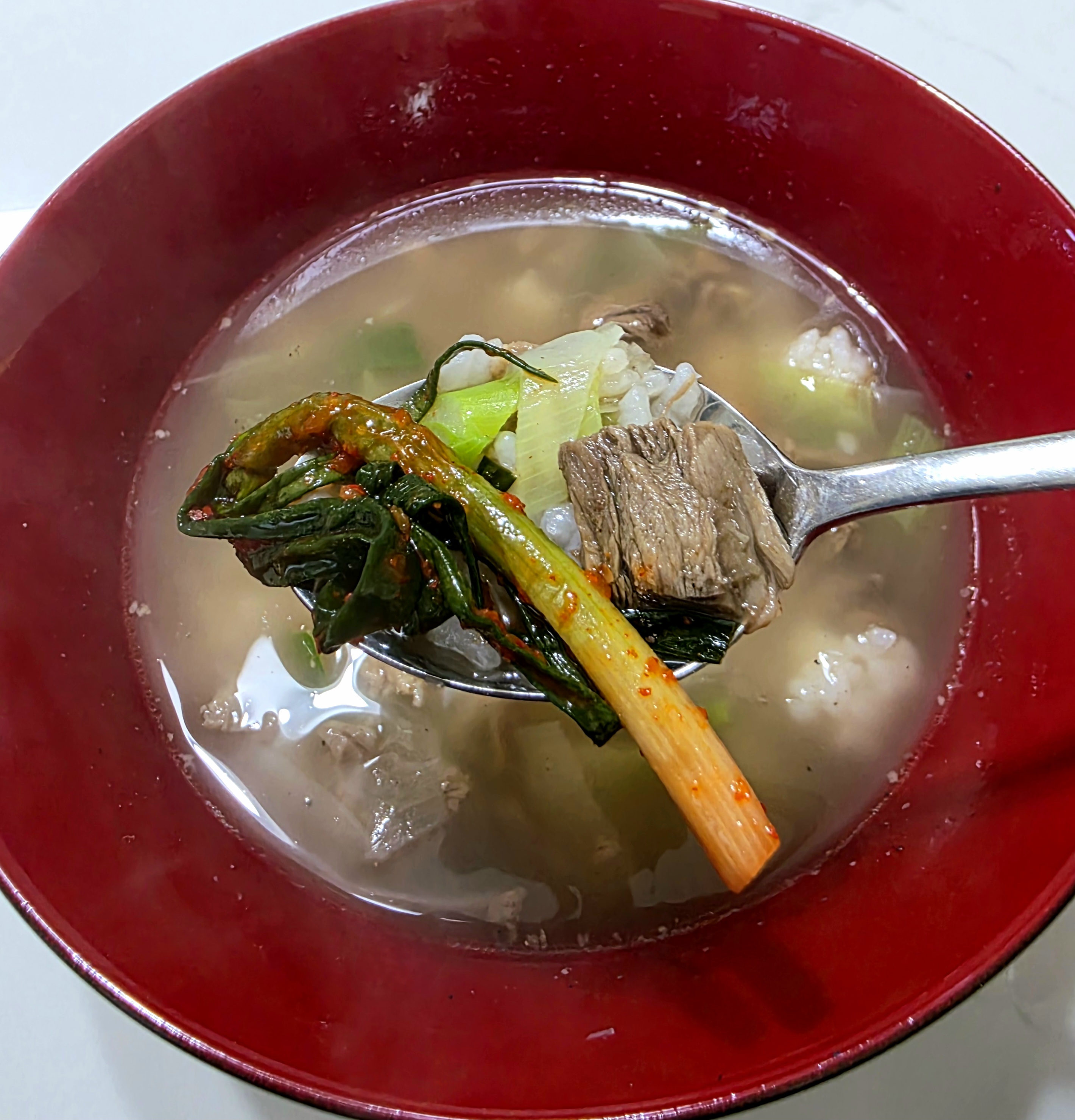 파김치도-곁들였어요.