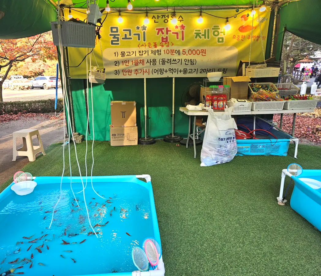 경기도-포천시-산정호수-거리-노점들-물고기잡기