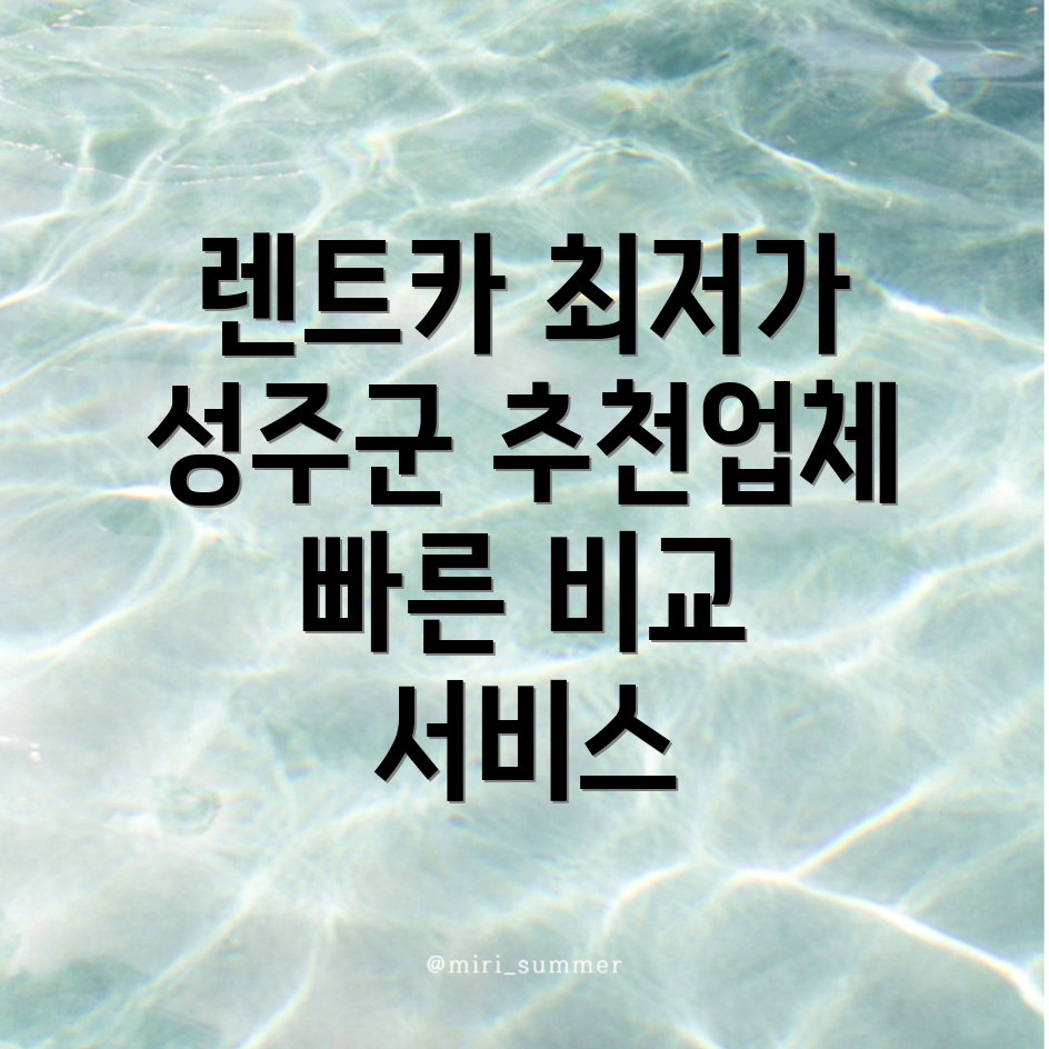 단기렌트카