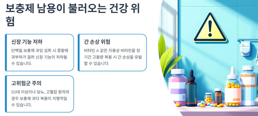 보충제 남용이 불러오는 건강 위험