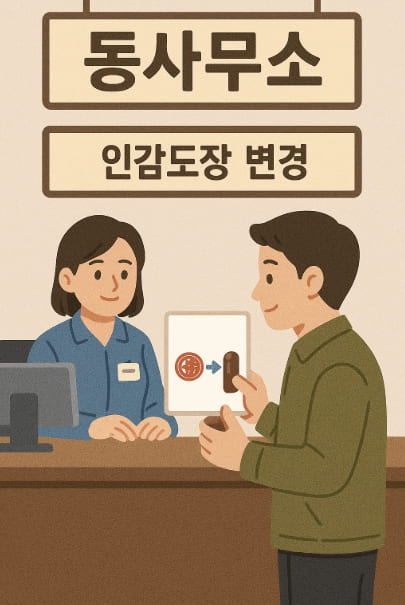 동사무소인감도장변경AI이미지