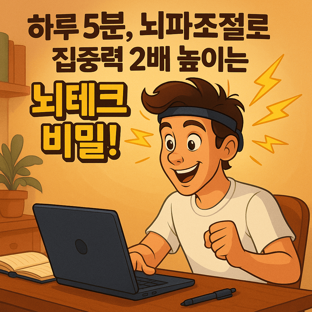 하루 5분, 뇌파조절로 집중력 2배 높이는 뇌테크 비밀!