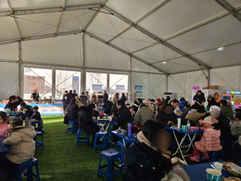 무지개 썰매장 이용객