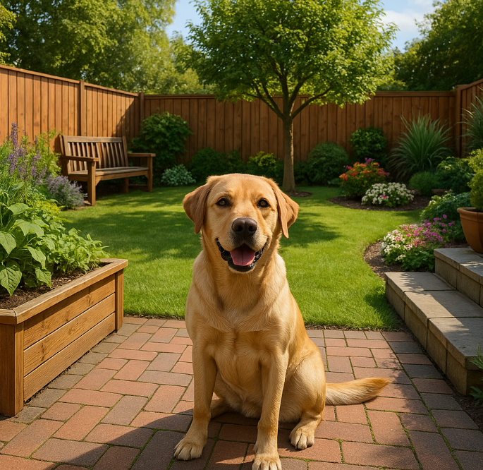 마당개를 위한 환경 개선된 마당 이미지