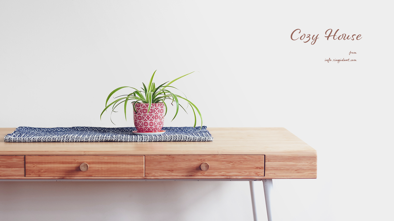 11 테이블 위에 난초 C - Cozy House 심플배경화면