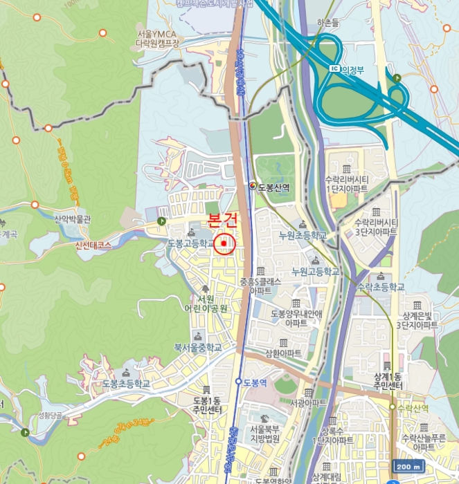 서울북부지방법원2021타경3724 광역위치도