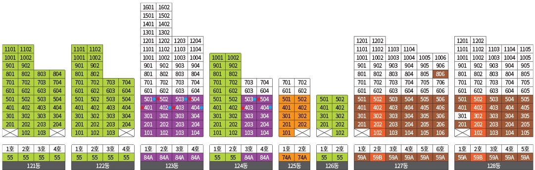 래미안 라그란데 동･호수 층별 배치도-4
