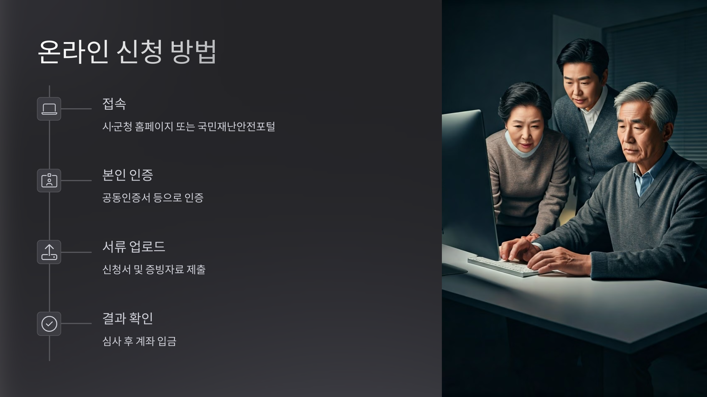 산불 피해 재난 지원금 신청 방법