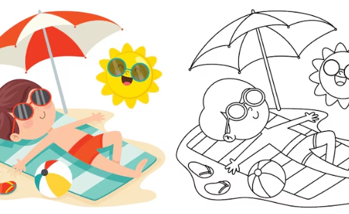 아이들을 위한 여름철 놀이-색칠공부