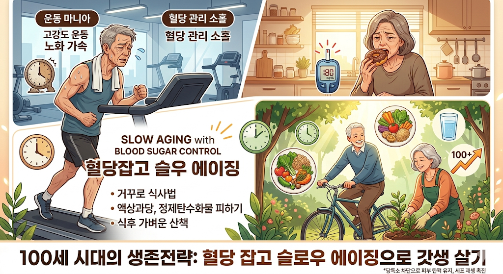 100세 시대의 생존전략: 혈당 잡고 슬로우 에이징으로 갓생 살기
