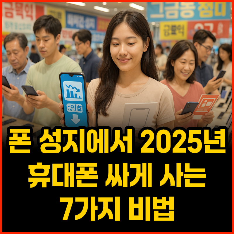 폰 성지에서 2025년 휴대폰 싸게 사는 7가지 비법