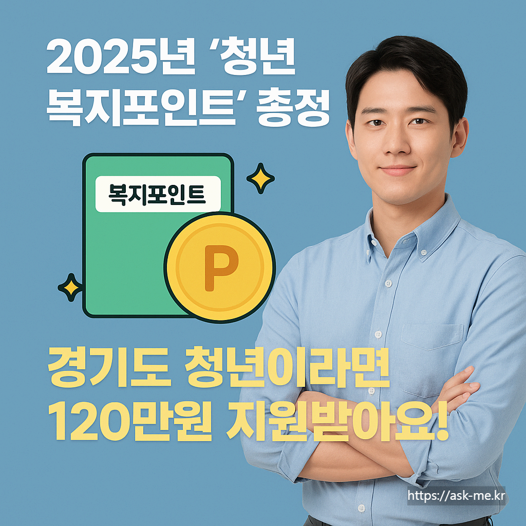 2025년 '청년 복지포인트' 총정리 – 경기도 청년이라면 120만원 지원받아요!