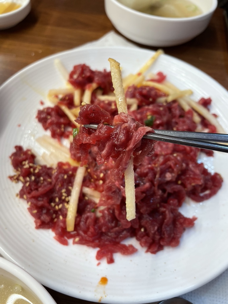 광장시장 형제육회 육회