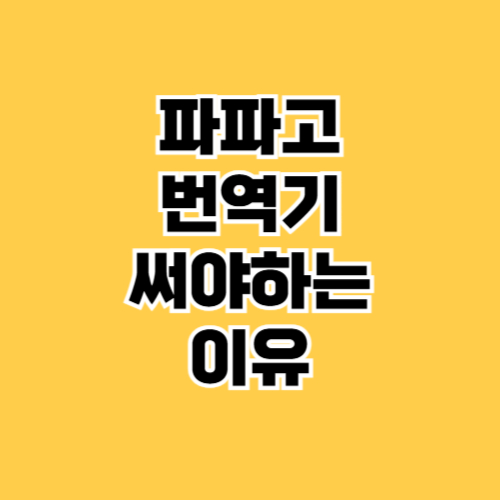사용자에게 파파고 설치와 활용을 유도하는 격려 문구 중심의 결론 안내