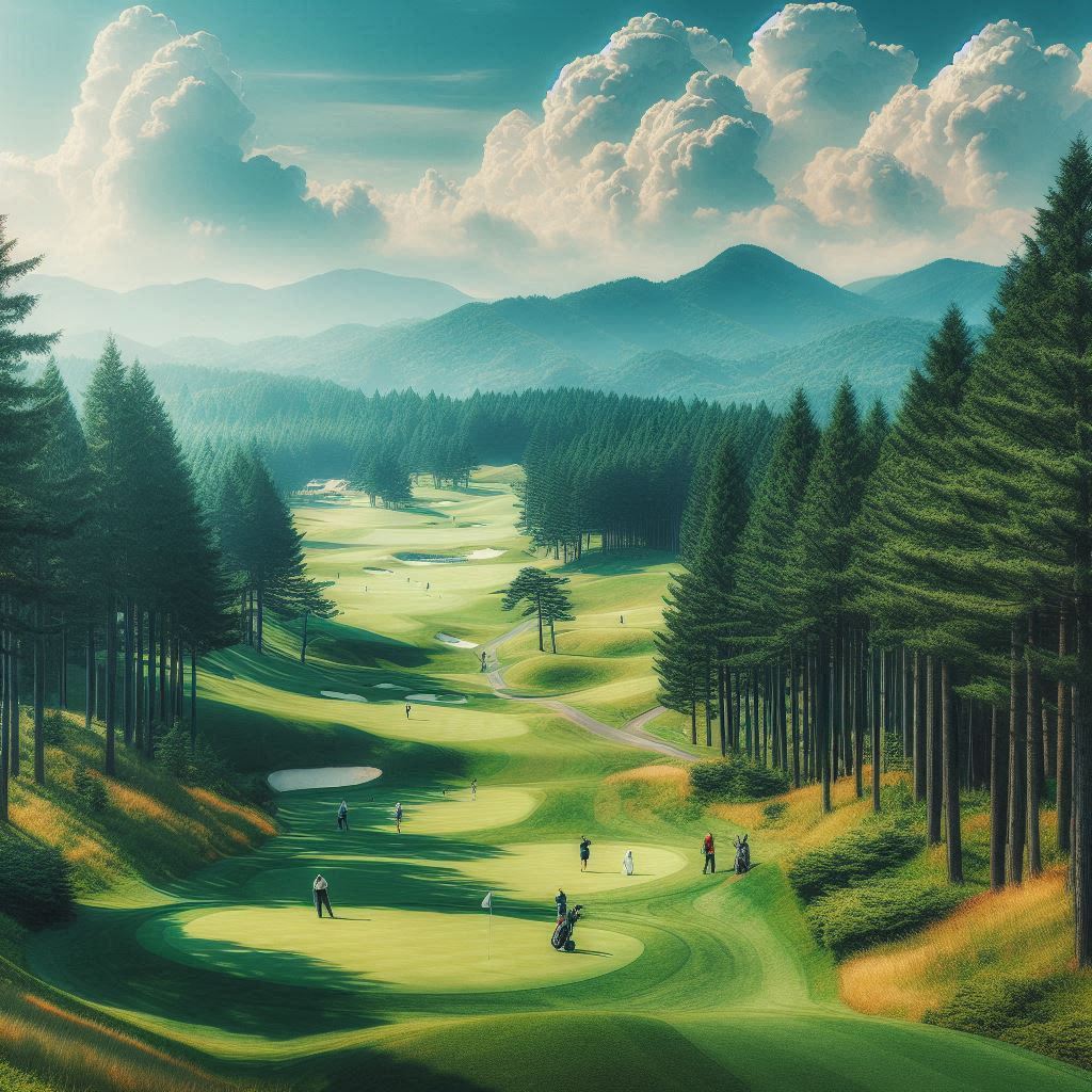 산성골프장 배경