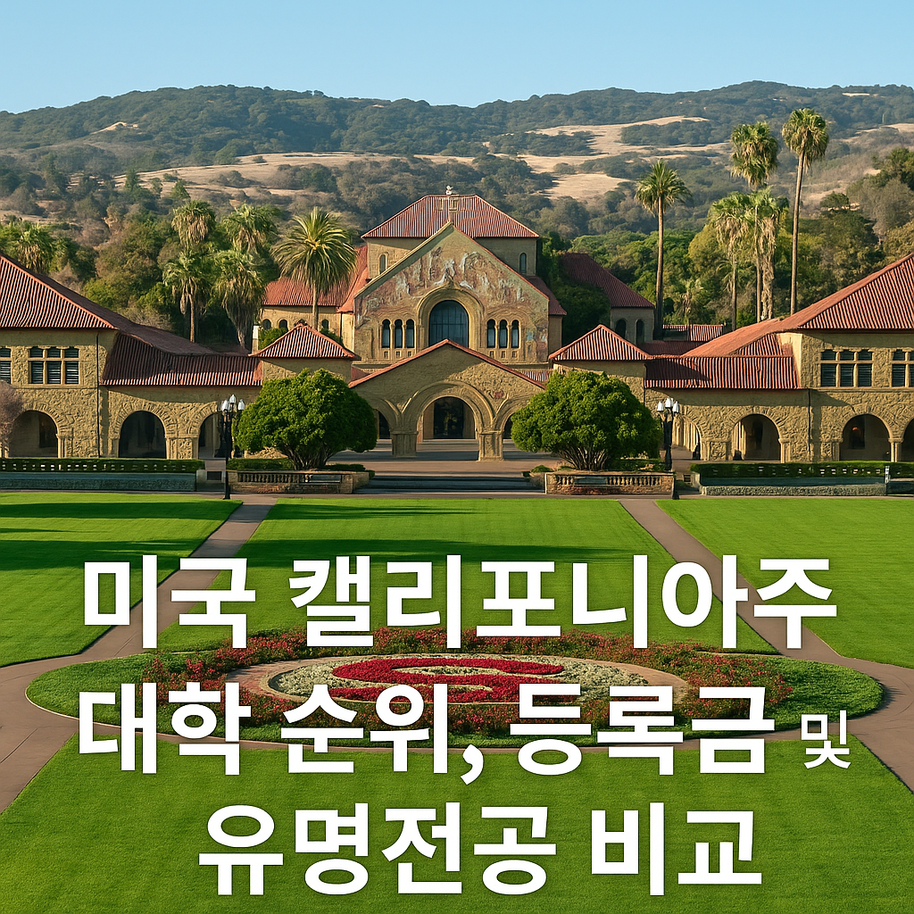 미국 캘리포니아주 대학 순위, 등록금 및 유명전공 비교