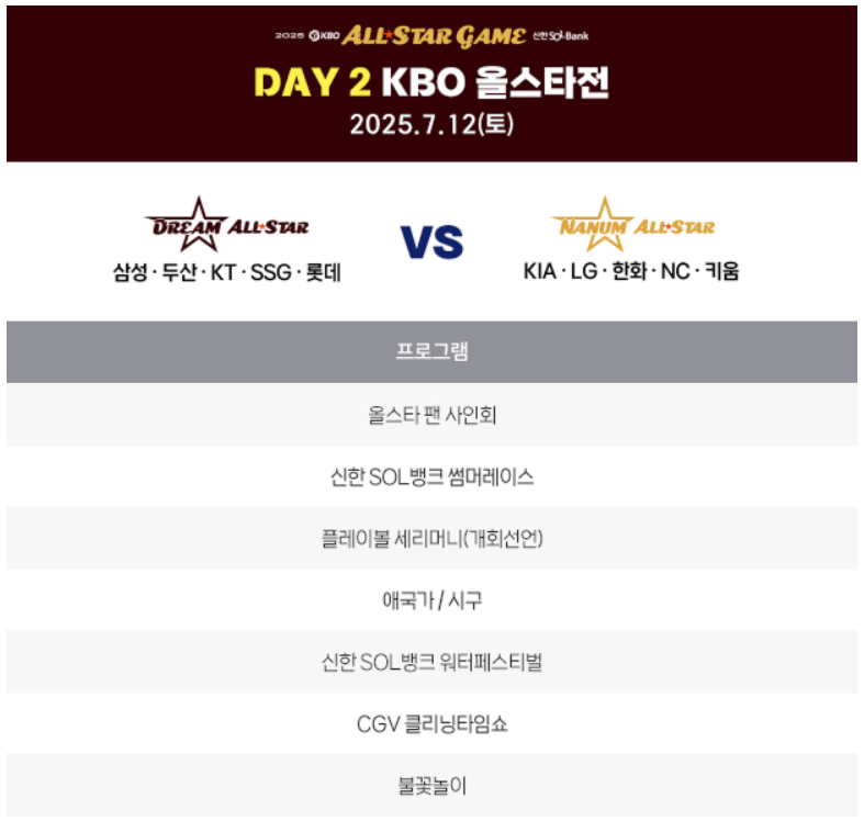 2025 KBO 올스타전 투표 방법
