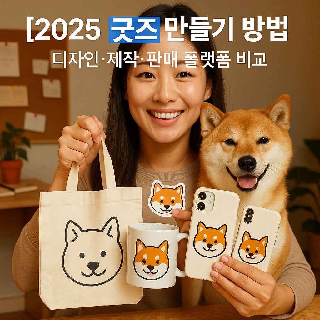 강아지 굿즈 만들기 방법 2025 | 디자인·제작·판매 플랫폼 비교