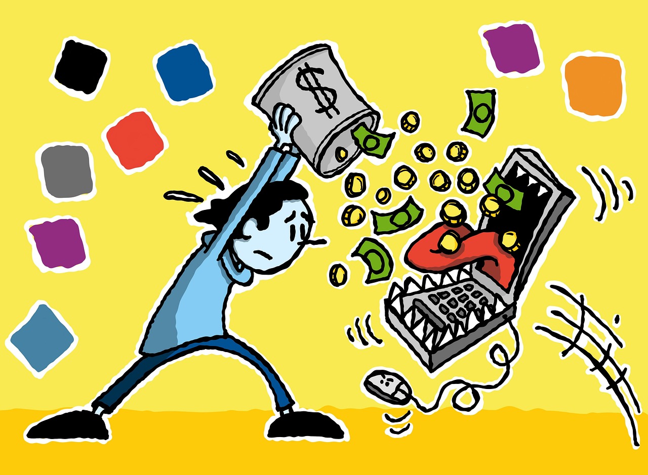 돈 먹는 기계 AI 산업을 표현