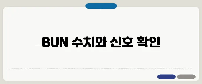 BUN 수치 정상 범위와 이상 신호