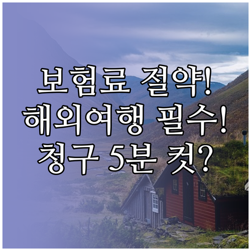 다이렉트 해외여행 보험료 절감부터 보..