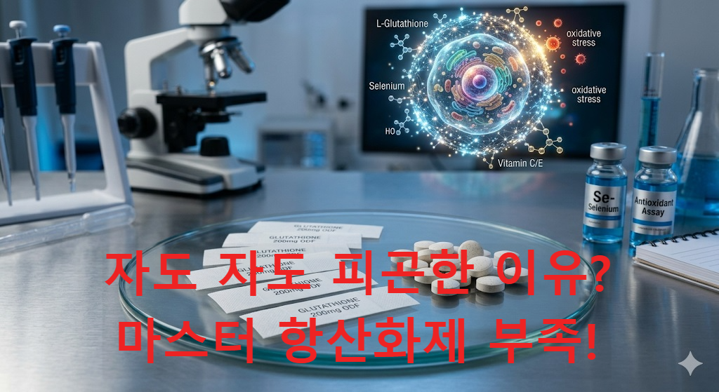 전신 해독과 항산화를 돕는 글루타치온과 셀레늄의 상호작용 이미지