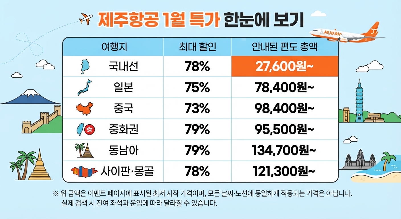 제주항공 특가 항공권 예약하러 가기