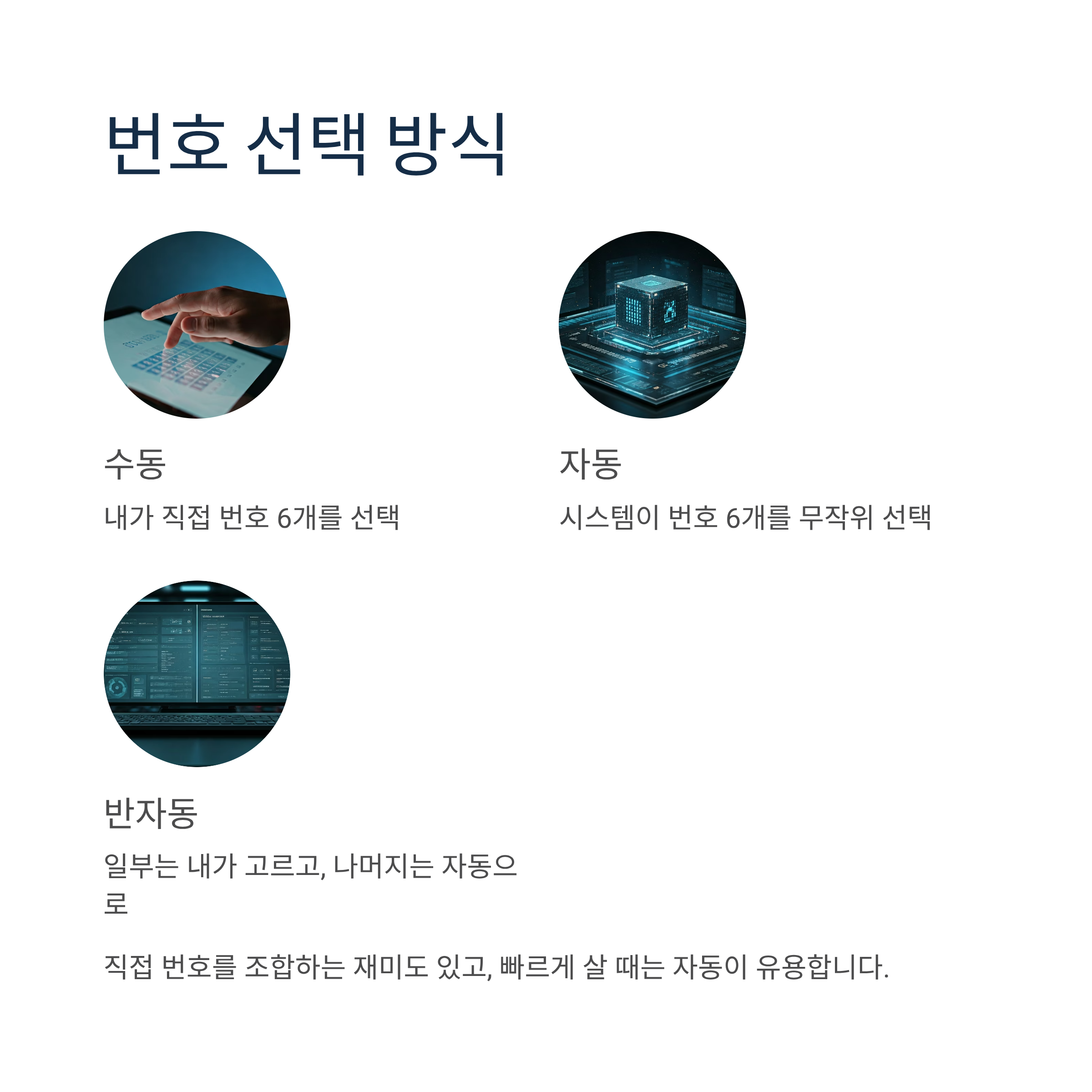 어떤 번호로 살까? 번호 선택 방식은 3가지