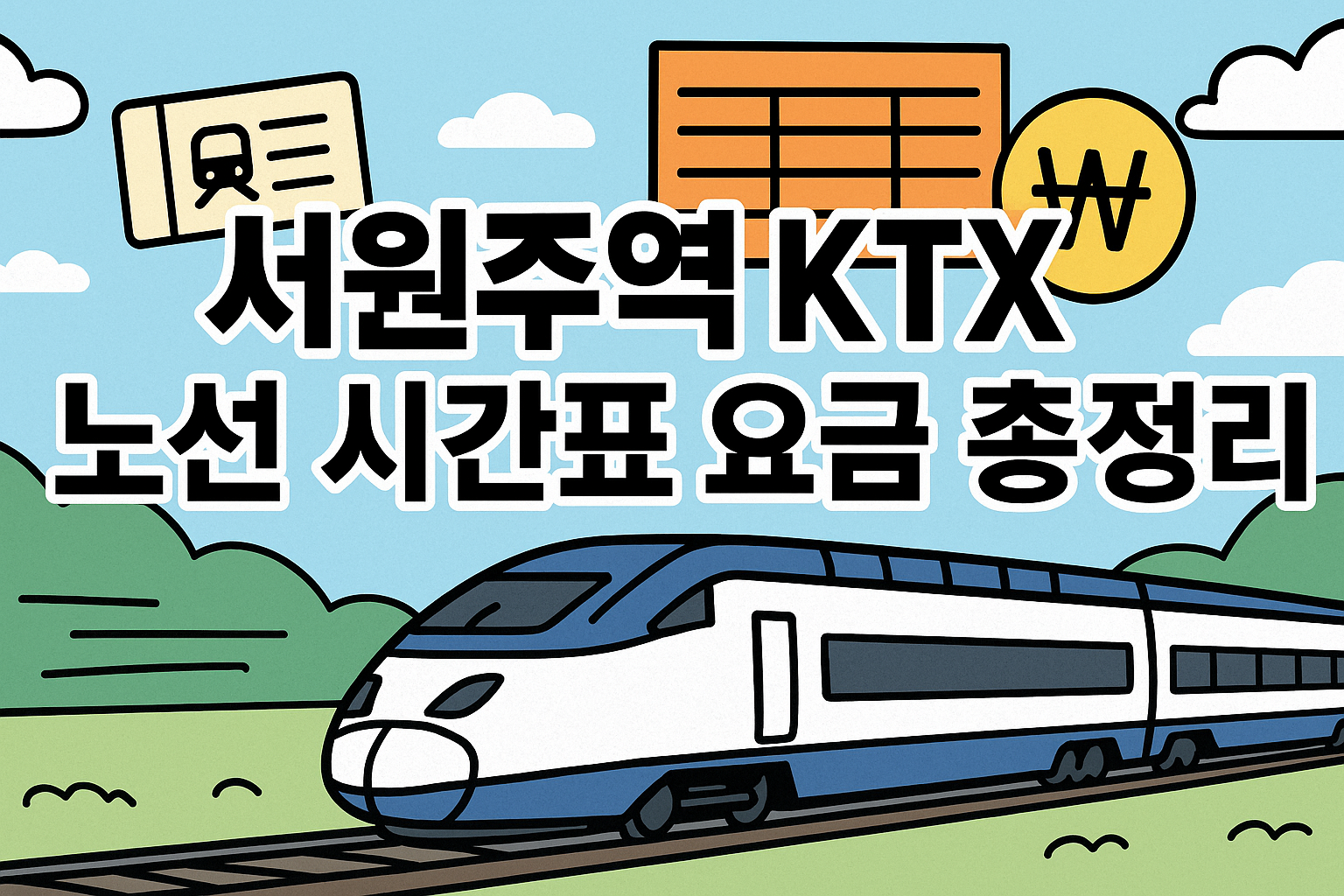서원주역 KTX 노선 시간표 요금 총정리
