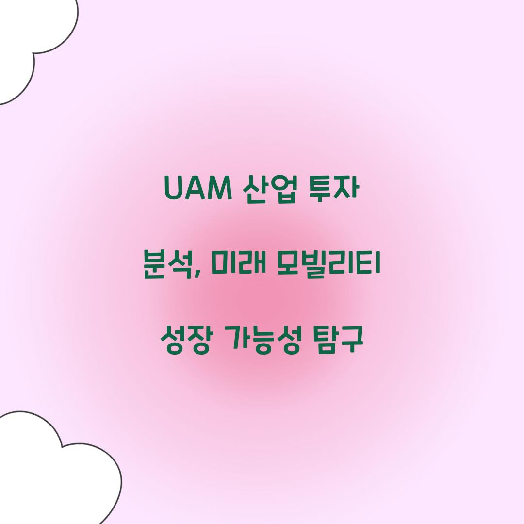 UAM 산업 투자 분석
