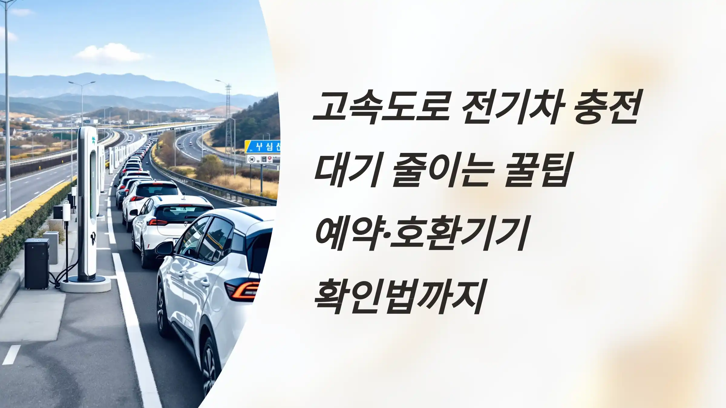 고속도로 전기차 충전 대기 줄이는 꿀팁: 예약&middot;호환기기 확인법까지