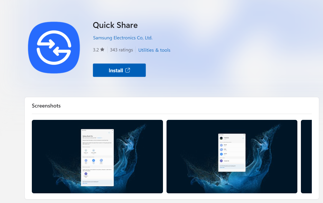 윈도우에서 삼성 퀵 쉐어를 만나보세요.(이미지출처-9to5google)