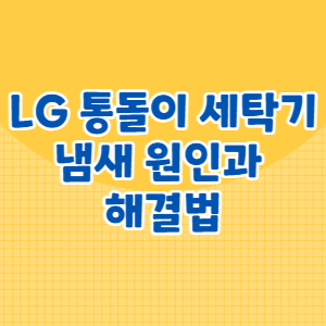 LG 통돌이 세탁기 냄새 원인과 해결법