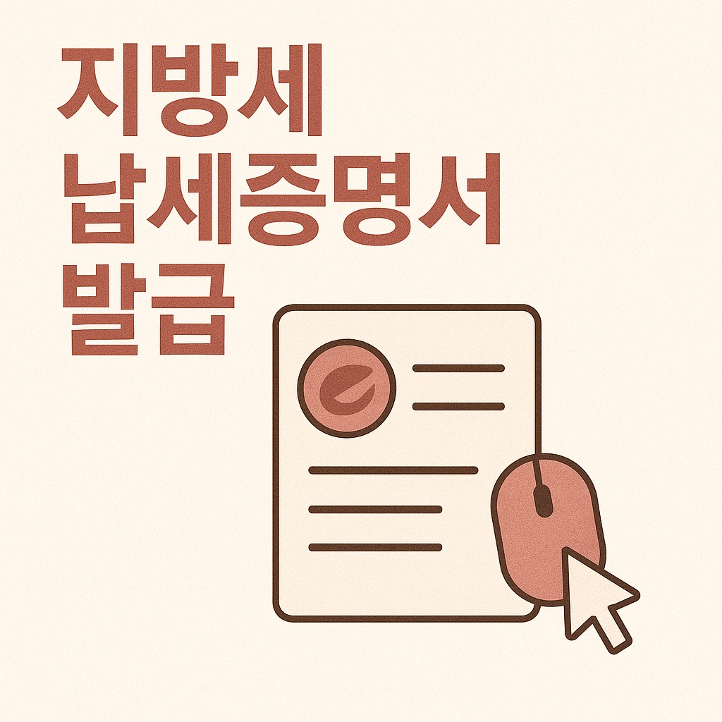 지방세 납세증명서 발급