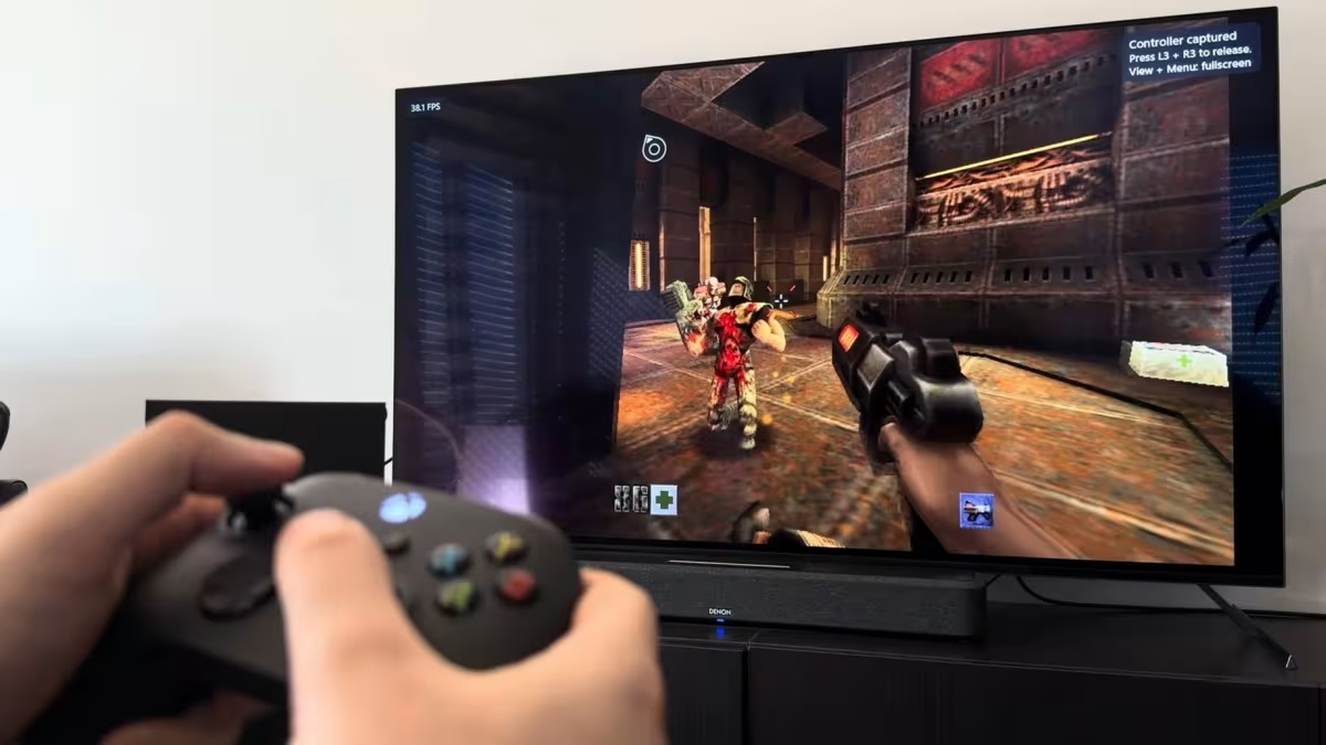 Xbox Series X PS5X Quake II 퀘이크2 PS5 에뮬레이터 25 45 FPS 게임플레이