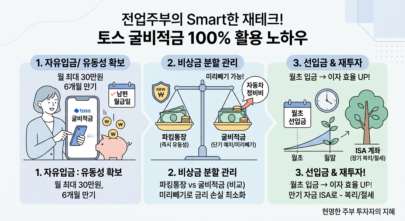 토스 굴비적금 (자유입금, 비상금, 선입금전략)