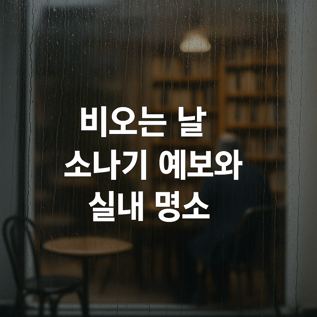 비오는 날 소나기 예보와 실내 명소