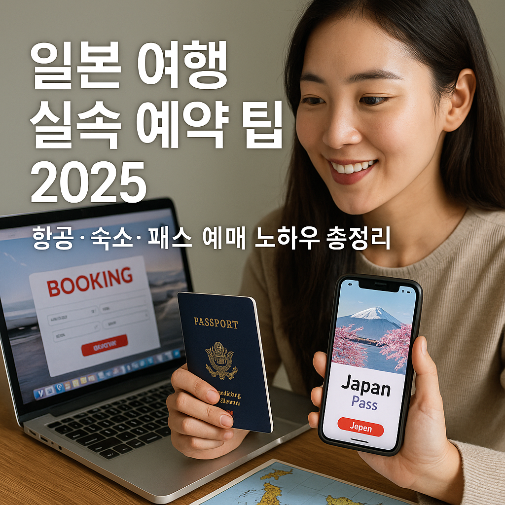 일본 여행 실속 예약 팁 2025 | 항공·숙소·패스 예매 노하우 총정리